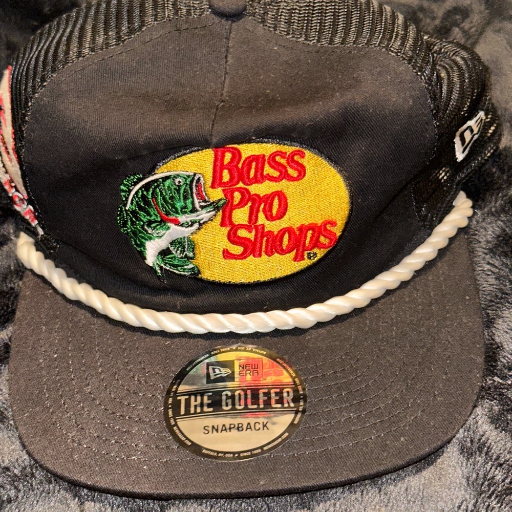 Bass Pro Shops Black and Yellow Fishing Cap